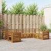 vidaXL Sofagarnituren 9 pcs Natur Massivholz Akazie