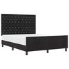 vidaXL Boxspringbett mit Kopfteil Schwarz 140 x 200 cm Samt