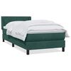 vidaXL Boxspringbett mit Matratze Dunkelgr&uuml;n 80x210 cm Samt