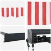 vidaXL Markise Rot und Wei&szlig; 300 x 250 x 165 cm Polyester und Aluminium