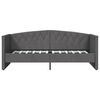 vidaXL Tagesbett mit Matratze USB Dunkelgrau Samt 90x200 cm