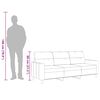 vidaXL 3-Sitzer-Sofa Taupe 180 cm Stoff