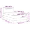 vidaXL Boxspringbett mit Matratze Grau 120 x 190 cm Kunstleder