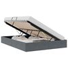vidaXL Aufbewahrungsbett mit Speicher Dunkelgrau 153 x 203 cm Samt