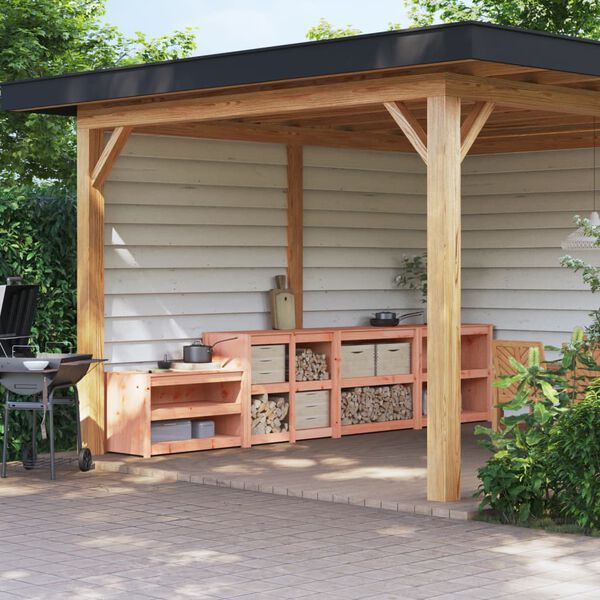 vidaXL Outdoor-K&uuml;chenschr&auml;nke 4 Stk. Massivholz Douglasie