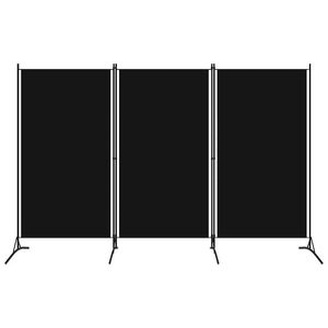 vidaXL 3-tlg. Raumteiler Schwarz 260x180 cm