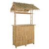 vidaXL Outdoor Bartisch Natur 115 x 95 x 215 cm Bambus