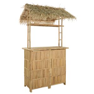 vidaXL Outdoor Bartisch Natur 115 x 95 x 215 cm Bambus