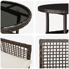 vidaXL Garten Essgruppe 5 pcs Braun Poly Rattan