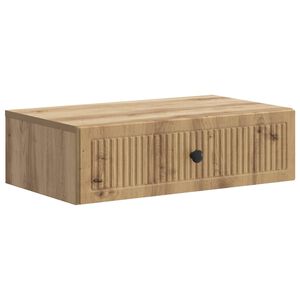 vidaXL Wandmontierter Beistelltisch Artisan-Eiche 59 x 34,5 x 17 cm