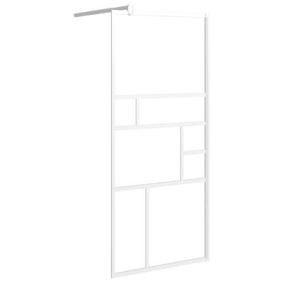 vidaXL Duschwand für Walk-In Dusche 80x195 cm ESG-Glas Weiß