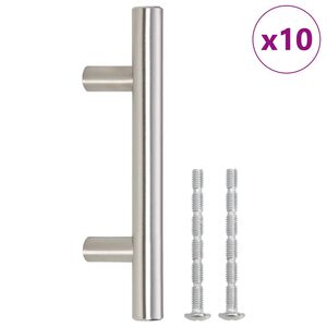 vidaXL M&ouml;belgriffe 10 Stk. Silbern 64 mm Edelstahl