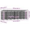vidaXL Outdoor-Hundezwinger mit Dach Stahl 12,9 m&sup2;