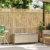 vidaXL Gartenbank mit Kissen Beige 110x30x40,5 cm Poly Rattan