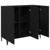 vidaXL Sideboard Schwarz Eichen-Optik 34 x 90 x 80 cm Holzwerkstoff