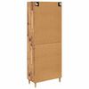 vidaXL Highboard Altholz 69,5 x 34 x 180 cm Engineered Wood und Glas