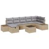 vidaXL Gartensofa-set mit Kissen 8 pcs Beige Poly-Rattan