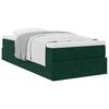 vidaXL Ottoman-Bett mit Matratze Dunkelgr&uuml;n 100x200 cm Samt