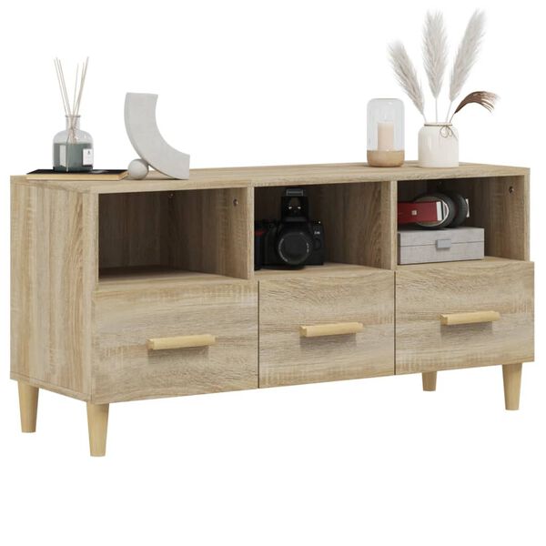 vidaXL TV-Schrank Sonoma-Eiche 102x36x50 cm Holzwerkstoff