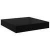 vidaXL Schweberegale 4 Stk. Hochglanz-Schwarz 23x23,5x3,8 cm MDF