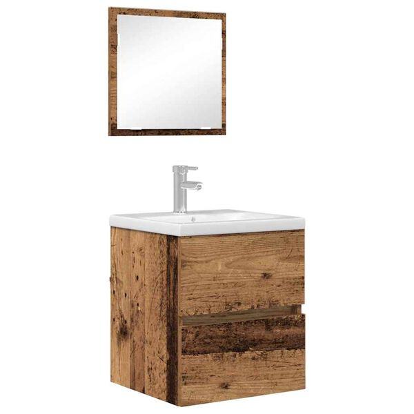 vidaXL Badezimmerschrank Altholz 41 x 38,5 x 45 cm Holzwerkstoff
