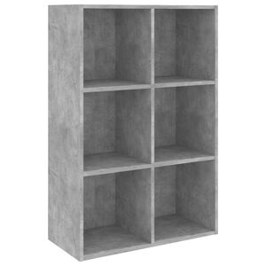 vidaXL B&uuml;cherregal/Sideboard Betongrau 66x30x98 cm Holzwerkstoff