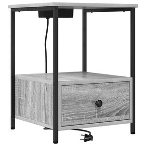 vidaXL Nachttisch Graues Sonoma 42 x 41 x 56 cm Holzwerkstoff