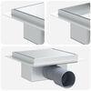 vidaXL 2 in 1 Duschabfluss Silber 15 x 15 cm Edelstahl 304