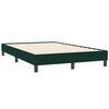 vidaXL Boxspringbett ohne Matratze Dunkelgr&uuml;n 120x210 cm Samt