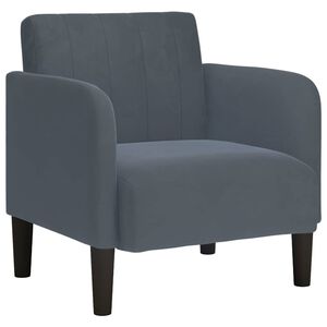 vidaXL Sessel mit Armlehnen Dunkelgrau 54 cm Samt