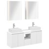 vidaXL Badezimmerschrank-Set 5 pcs Wei&szlig; Holzwerkstoff
