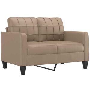 vidaXL 2-Sitzer-Sofa Cappuccino-Braun 120 cm Kunstleder
