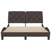 vidaXL Bettgestell ohne Matratze Dunkelbraun 120x200 cm Stoff