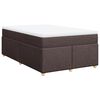 vidaXL Boxspringbett mit Matratze Dunkelbraun 120x190 cm Stoff