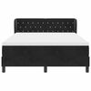 vidaXL Boxspringbett mit Matratze Schwarz 140 x 190 cm Samt