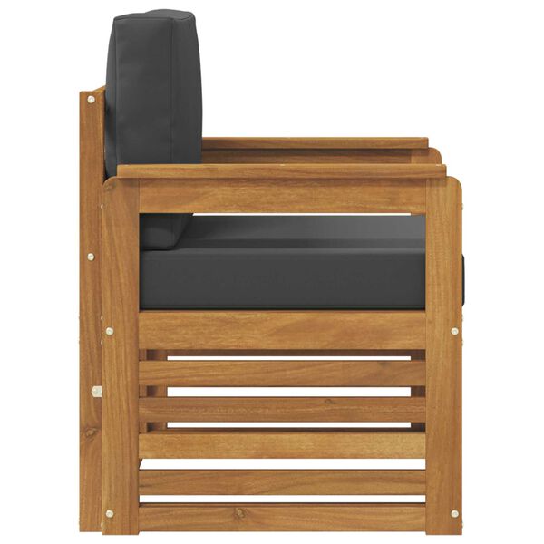 vidaXL Outdoor-Sofagarnitur mit Kissen Natur 71 x 63 x 73 cm