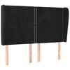 vidaXL Kopfteil mit Ohren Schwarz 147x23x118/128 cm Samt