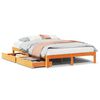 vidaXL Massivholzbett mit Schubladen Wachsbraun 140x190 cm Kiefer