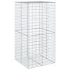 vidaXL Gabione mit Deckel 100x100x200 cm Verzinktes Eisen