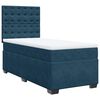 vidaXL Boxspringbett mit Matratze Blau 100x200 cm Samt