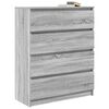 vidaXL Sideboard Grau Sonoma 80x35x99 cm Holzwerkstoff