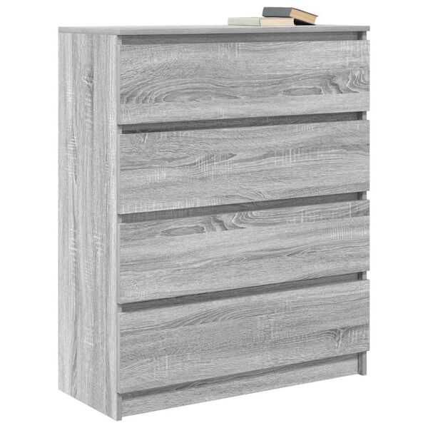 vidaXL Sideboard Grau Sonoma 80x35x99 cm Holzwerkstoff