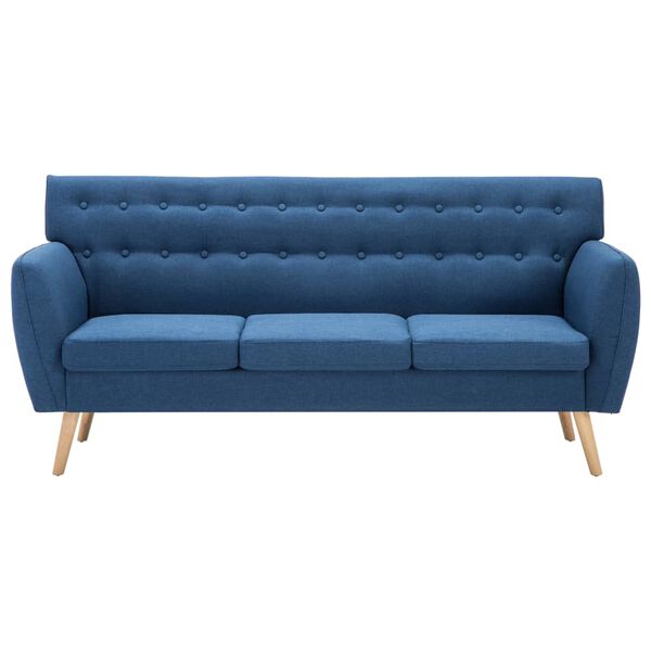 vidaXL 3-Sitzer-Sofa Stoff 172x70x82 cm Blau