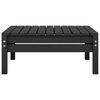 vidaXL 4-tlg. Garten-Lounge-Set Schwarz Massivholz Kiefer
