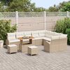 vidaXL Garten-Sofa-Set mit Kissen mit Speicher 12 pcs Beige und Creme