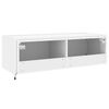 vidaXL TV-Wandschrank mit LED-Leuchten Wei&szlig; 100x35x31 cm