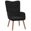 vidaXL Relaxsessel mit Hocker Schwarz Samt
