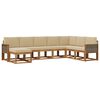 vidaXL Outdoor-Sofagarnitur 8 pcs Natur und Beige Massivholz Akazie