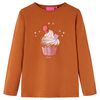 Kinder-Langarmshirt Cognac 128