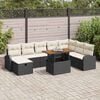 vidaXL Garten-Sofa-Set 9 pcs Schwarz Poly-Rattan